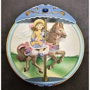 Bradford Exchange Musical Carousel Daydreams Plate When I Grow Up 1994 Works!